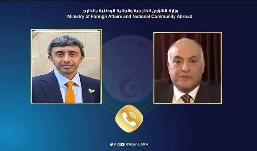 Mr. Attaf receives a congratulatory message from his Emirati counterpart