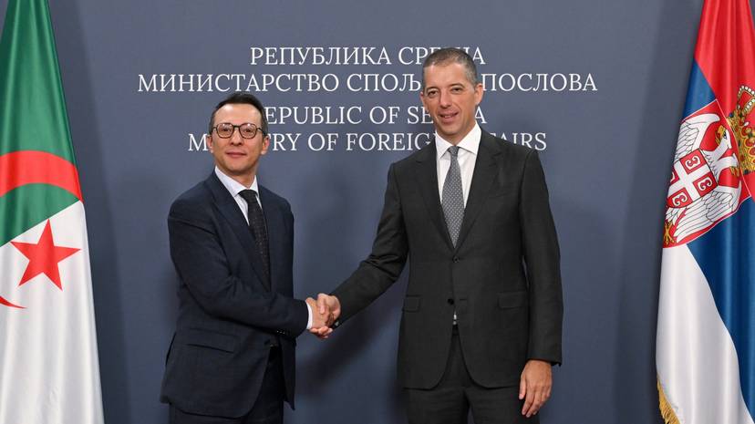 H.E. Ambassador Monsef Mansri was received today, 26/08/2026, at the headquarters of the Serbian Ministry of Foreign Affairs, by the Minister of Foreign Affairs of the Republic of Serbia, H.E. Marko Đurić.